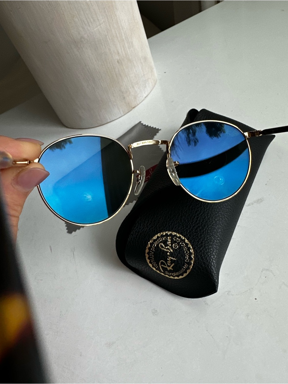 Ray-Ban Chromance Polarized Round Sunglasses